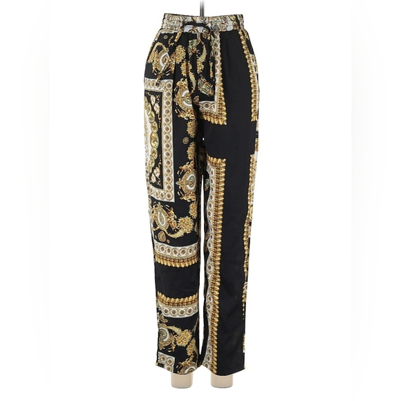 PrettyLittleThing Baroque Paisley Palazzo Pants – Size 4 (NWT) - Picture 2 of 4